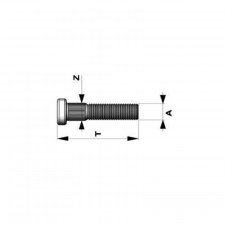 Espárrago de rueda GT2i Race & Safety M12 x 1,25 mm longitud 66 mm para Nissan / Subaru 
