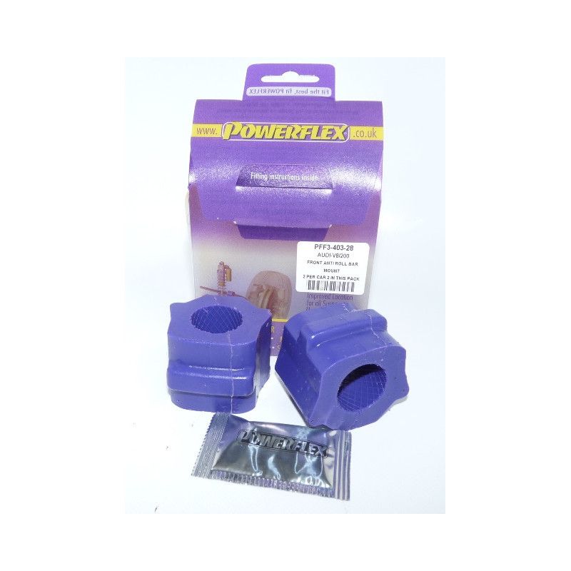 Silent Bloc Powerflex Barra de Rolagem Dianteira no Chassis 28 mm Audi V8 Tipo 44 & C4 (1988-1994)Array