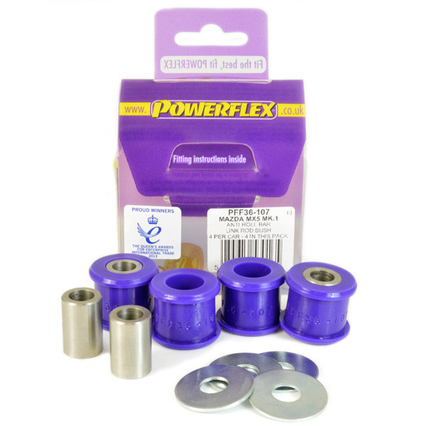 Silent Bloc Powerflex Articulação da Rolação da Barra Estabilizadora Traseira Mazda MX-5, Miata Mk1 NA (1989-1998)Array