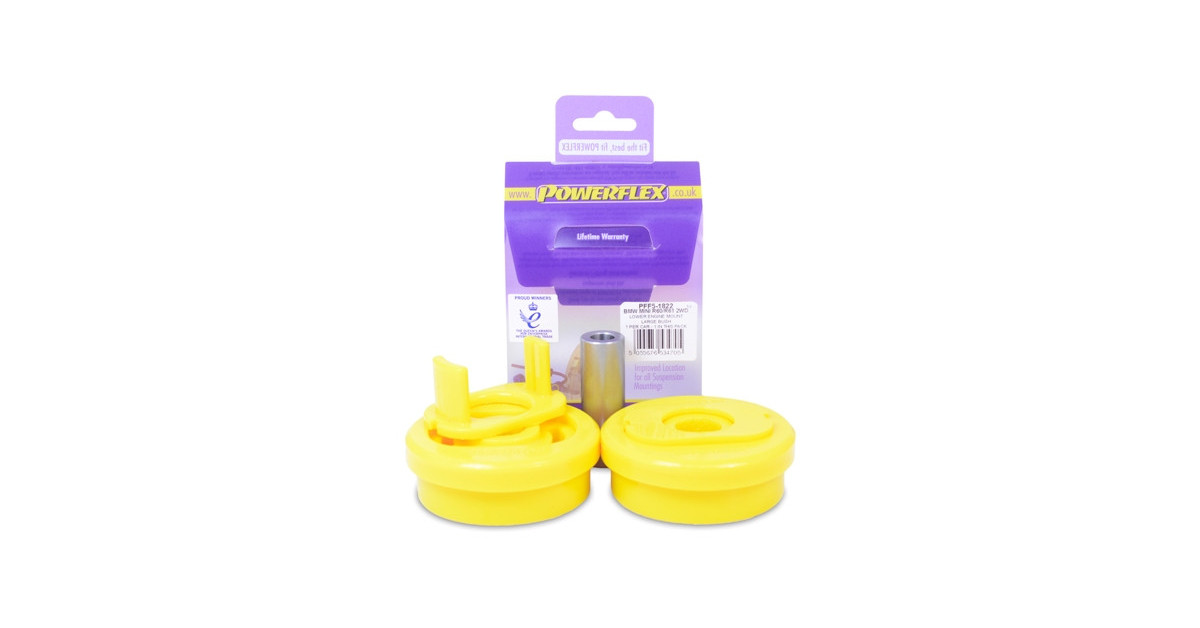 Suporte inferior longo do motor Silentblock Powerflex Mini Countryman R60 2WD (2010-2016)