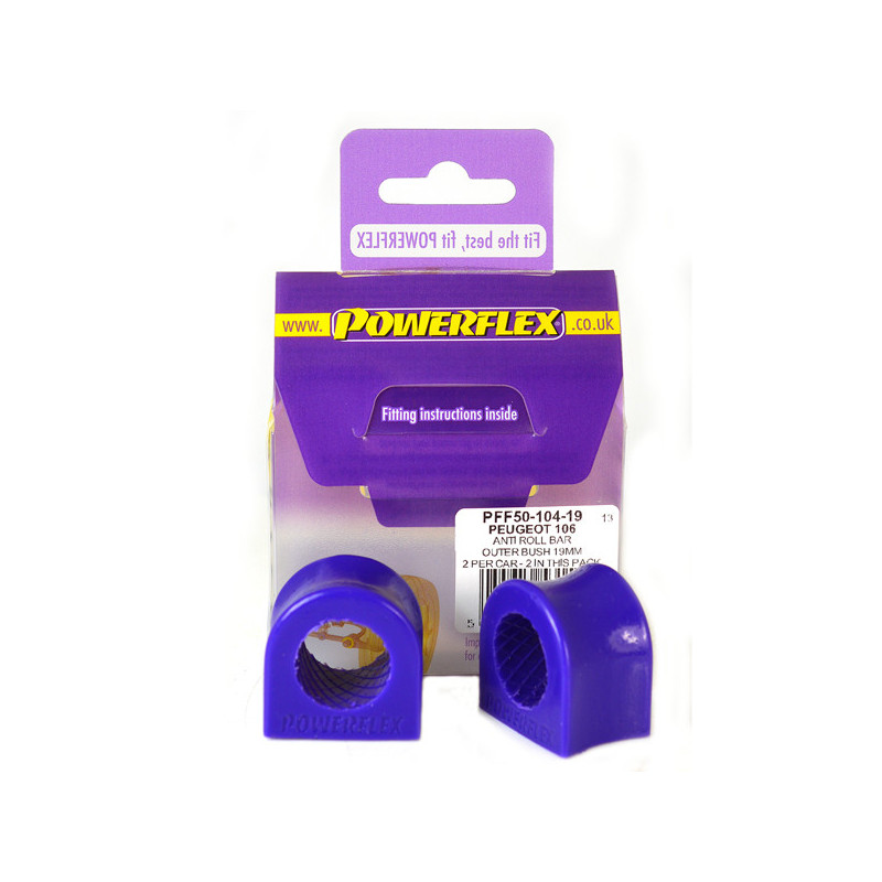 Silent Bloc Powerflex Séries de Rolação Externa Barra Estabilizadora 19 mm Citroën AX Mk1 & 2 (1986-1998)Array