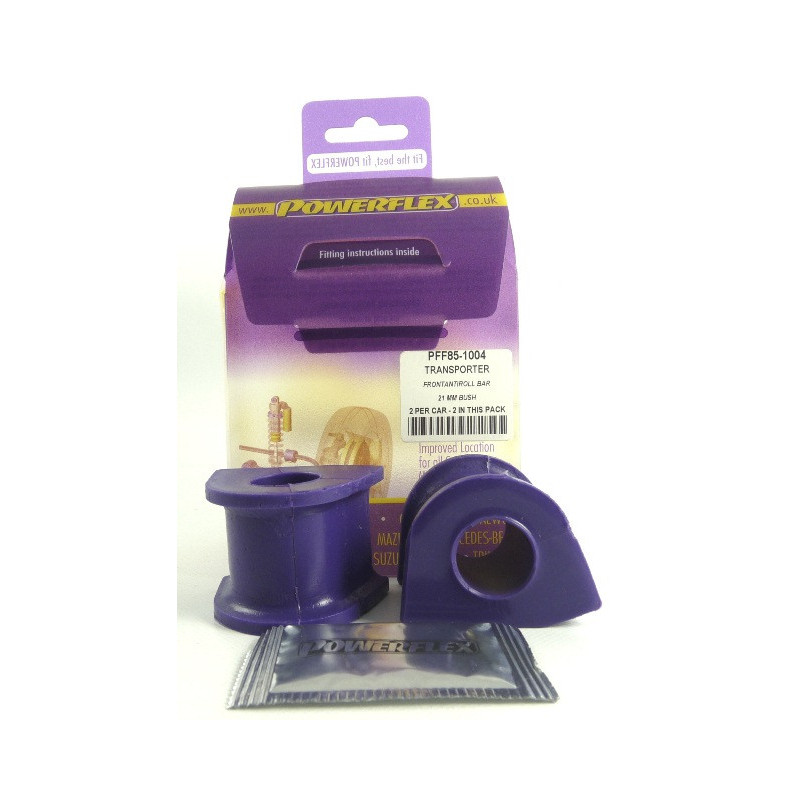 Silent Bloc Powerflex Barra de Rolagem Dianteira no chassis 21 mm Transporter Modelos T25/T3 Tipo 2 Todos os modelos (1979 - 199Array