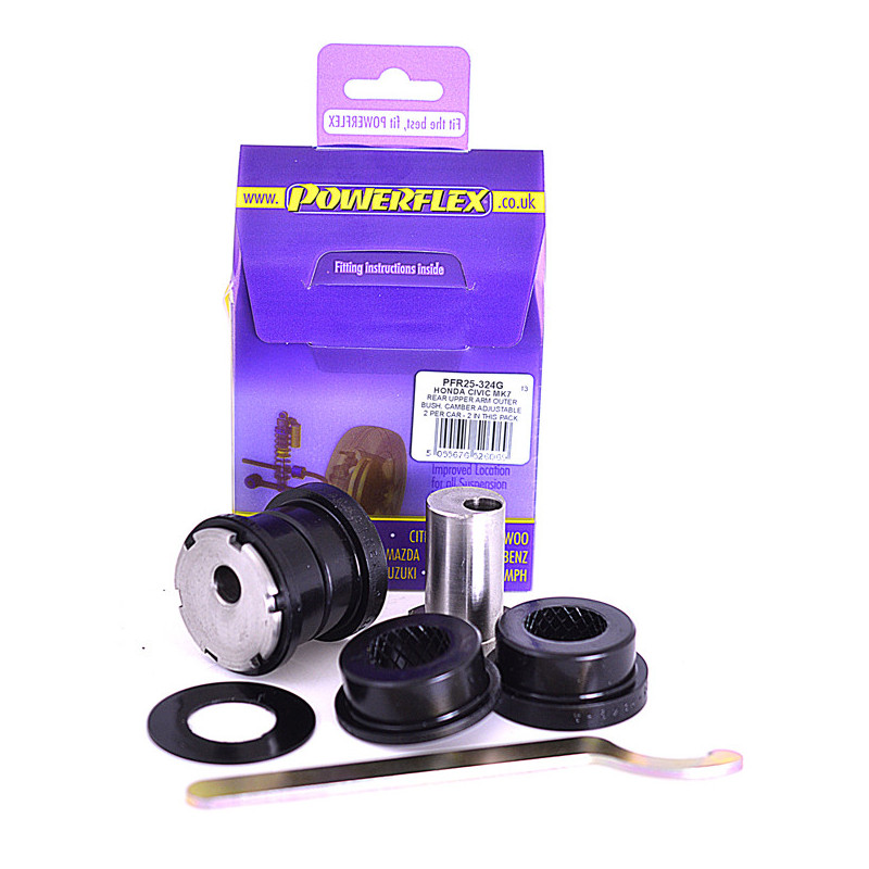Silent Bloc Powerflex Exterior Braço Traseiro Superior, Convergência Ajustável Honda Civic Mk7, incluindo Type-R (2001-2005)Array