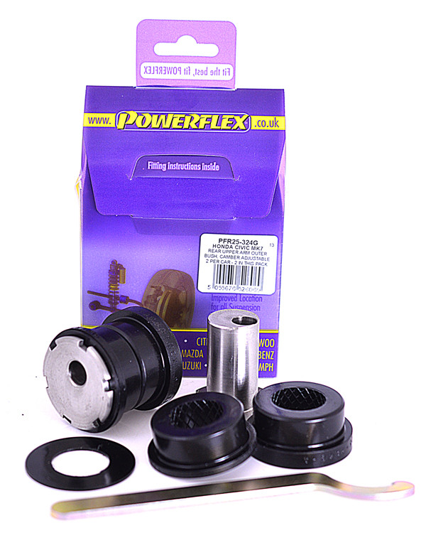 Silent Bloc Powerflex Exterior Braço Traseiro Superior, Convergência Ajustável Honda Civic Mk7, incluindo Type-R (2001-2005)Array