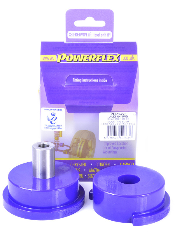 Silent Bloc Powerflex dianteiro do diferencial traseiro Audi A4, incluindo Avant Quattro (4WD)Array