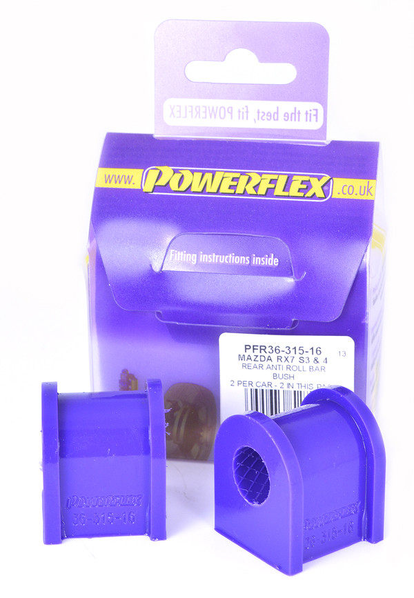 Silentblock Powerflex Barra Estabilizadora Trasera 16mm Mazda RX-7 Generation 3 & 4 (1992-2002)Array