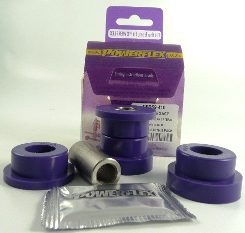 Silent Bloc Powerflex Exterior Tirante Traseiro Inferior Lateral Trem Subaru Legacy BE, BH (1998 - 2003)Array