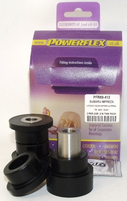 Silentblock Powerflex Exterior Tirante lateral Superior Trasero Subaru Legacy BE, BH (1998 - 2003)Array