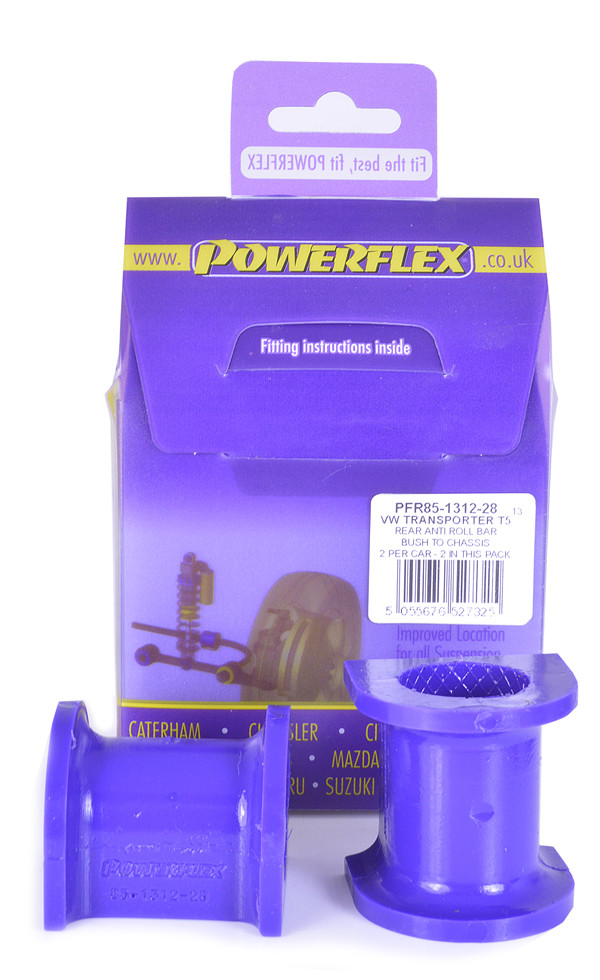 Silentblock Powerflex Barra Estabilizadora Trasera al Chasis 28mm Volkswagen T5 Transporter incl 4Motion (2003-2015)Array