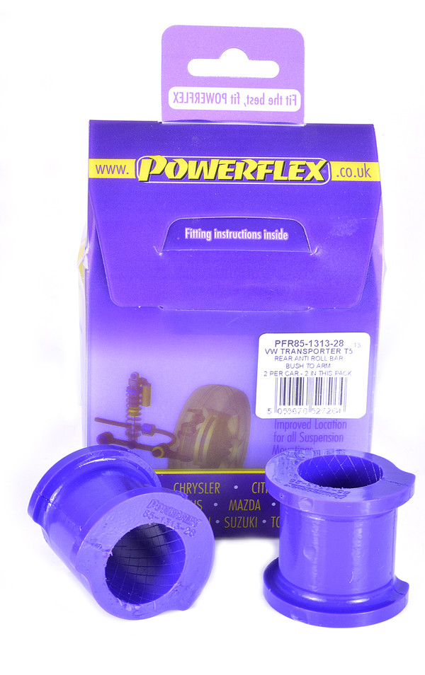 Silentblock Powerflex Barra Estabilizadora Trasera al Brazo 28mm Volkswagen T5 Transporter incl 4Motion (2003-2015)Array