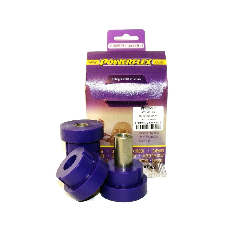 Silent Bloc Powerflex Exterior Braço Central Inferior Traseiro Volvo S60 (2001-2009), V70-Mk2, S80-Mk1 (2000-2007)Array