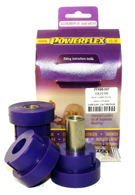 Silentblock Powerflex Exterior Brazo Central Inferior Trasero Volvo S60 (2001-2009), V70-Mk2, S80-Mk1 (2000-2007)Array