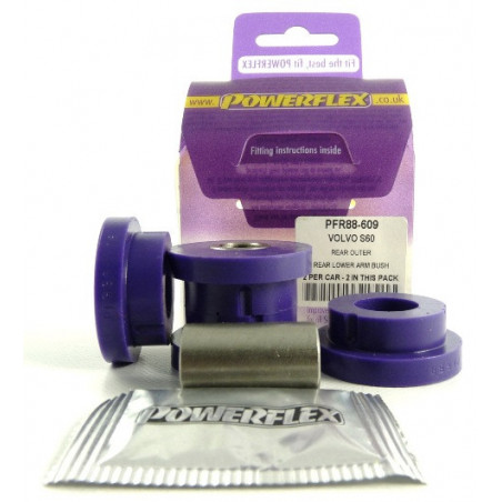 Braço Inferior Traseiro Exterior Silentblock Powerflex Traseiro Volvo S60 (2001-2009), V70-Mk2, S80-Mk1 (2000-2007)
