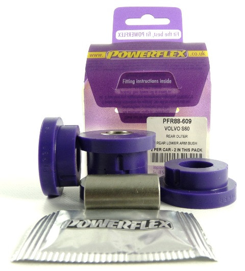 Silent Bloc Powerflex Exterior Traseiro Braço Inferior Traseiro Volvo S60 (2001-2009), V70-Mk2, S80-Mk1 (2000-2007)Array