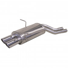 Escape Inoxcar Silencioso Trasero 2X80 X-RACE BMW E46 320i (150CV) después de 1998