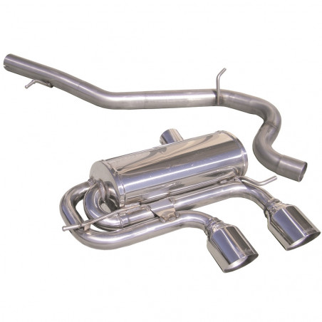 Escape Inoxcar Silencioso Trasero Central 2X102 RACING VOLKSWAGEN GOLF 6 2.0 R TSI 4MOTION (270CV) después de 2010