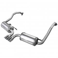 Escape Inoxcar Silencioso Trasero Central 2X80 X-RACE PORSCHE CAYMAN 3.4 S (295CV) 2005-2009