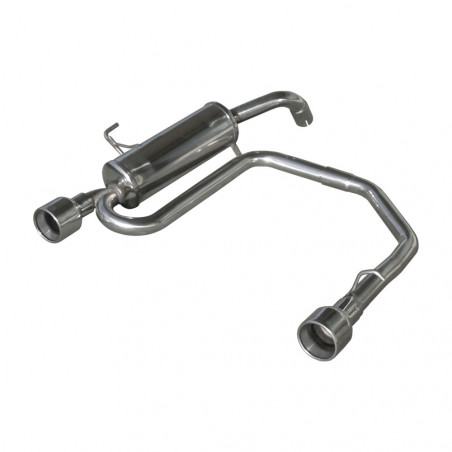 Escape Inoxcar Silencioso Trasero derecha + izquierda 1X102 RENAULT CLIO 2 RS 2.0 fase 2 (172CV) 2002-2003 diám 54