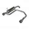 Escape Inoxcar Silencioso Trasero derecha + izquierda 1X102 RENAULT CLIO 2 RS 2.0 fase 2 (172CV) 2002-2003 diám 54