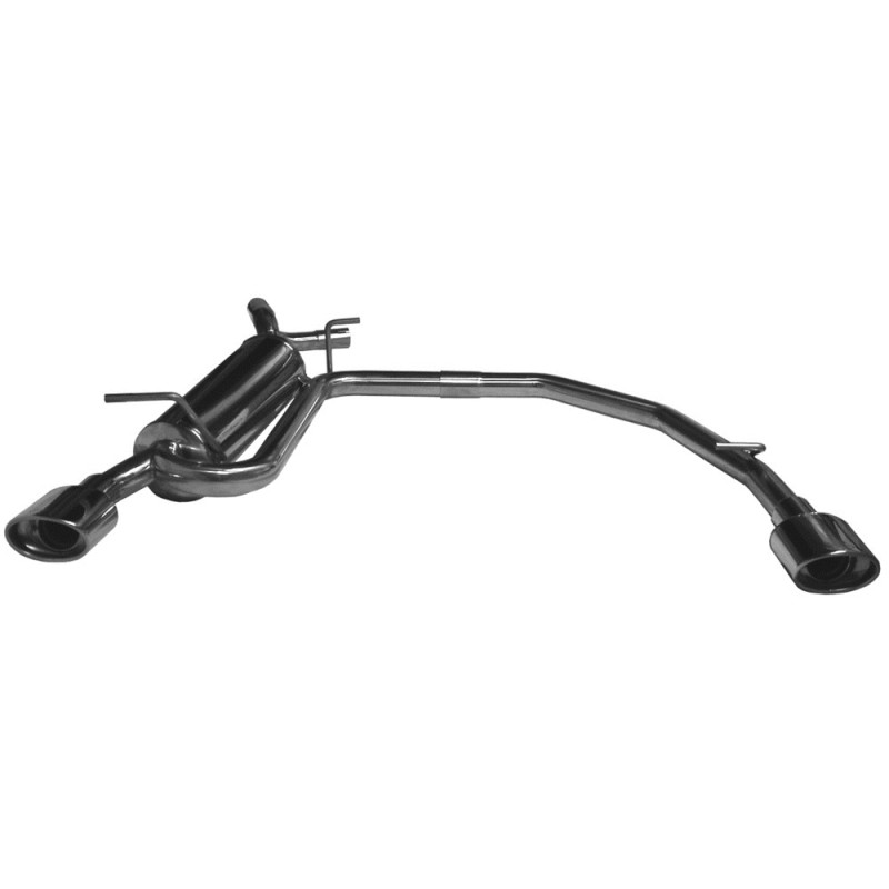 Escape Inoxcar Silencioso Silenciador traseiro direito + esquerdo 1X120X80 SEAT IBIZA (Tipo 6L) 1.4 16V (100CV) 2002-2006 diam 4Array
