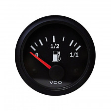 Manómetro VDO Nivel Gasolina Tubular Vision Diámetro 52 Fondo Negro
