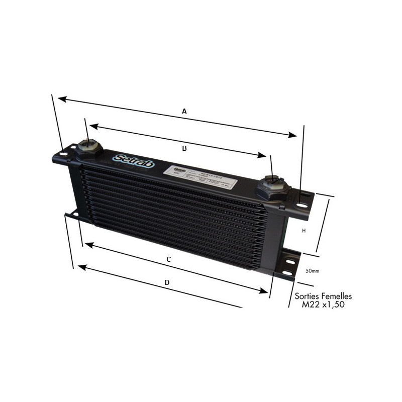 Radiador de óleo 34 linhas M22x150 SETRABArray