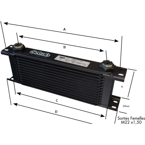 Radiador de Aceite 34filas M22x150 SETRABArray