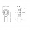 Aurora Competition Ball Joint Macho Esquerdo 1/2" Olho