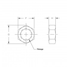 Contraporca Aurora Chumbo à direita 3/4" UNF