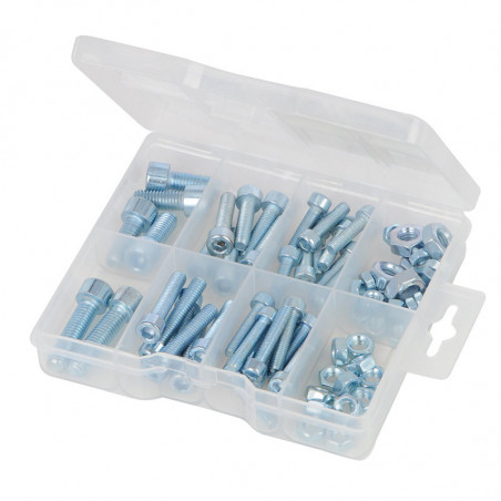 Juego de tuercas y tornillos con cabeza hexagonal