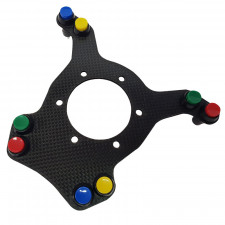 Placa de carbono 8 botões de pressão para o volante