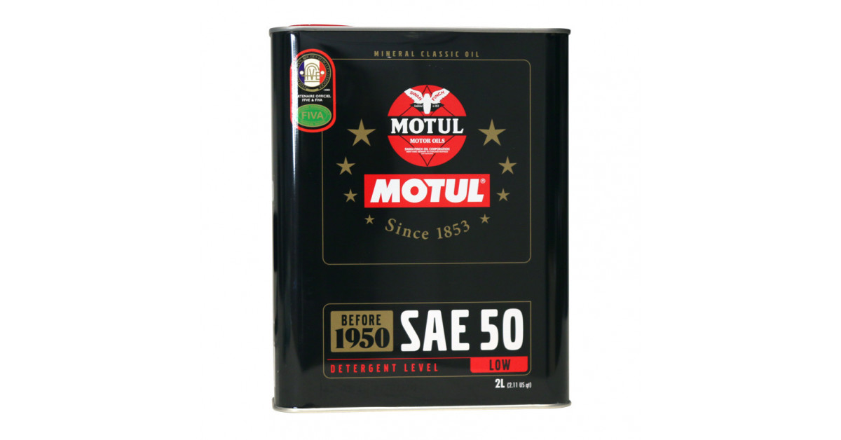 Aceite Motor Motul Classic 2L SAE 50 Mineral