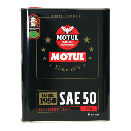 Aceite Motor Motul Classic 2L SAE 50 Mineral