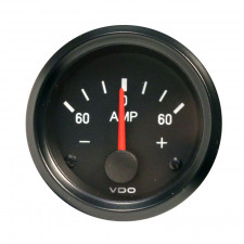 Amperà­metro 60A VDO Cockpit International Fondo Negro Diametro 52mm