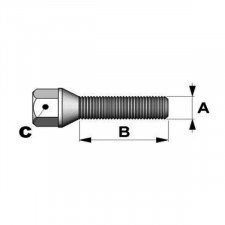 Tornillo de rueda esférico 14x150mm longitud 40 45 50 60mm cabeza 17mm