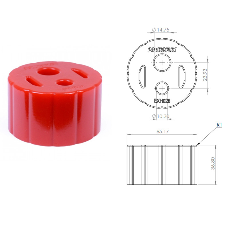 Silent-block escape universal longitud 65.17mmArray