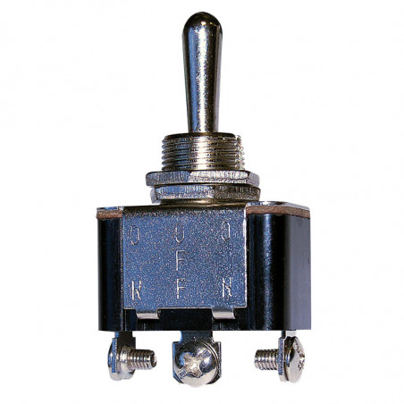 Interruptor ON / OFF / ON Metal Cromo
