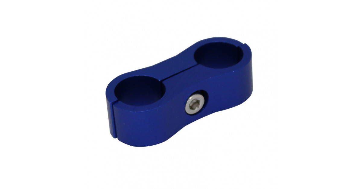Suporte de fixação anodizado azul de 2 vias