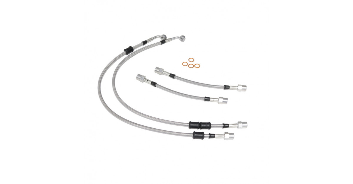 Kit de mangueiras de travão Mangueiras de travão de aviação completas Goodridge Volkswagen Golf 4. Audi A3. Seat Leon Salvo Cupr