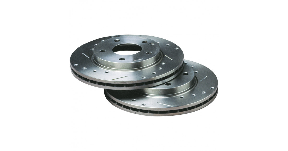 Discos de travão BRATEX Grupo A perfurados com ranhuras Ford Focus 2 RS 2,5 Traverso 302x11mm 5x108