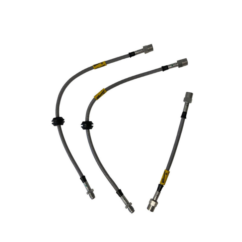 Goodridge VK3 Jeep CJ5/7 1982 - 1986 Kit completo de mangueiras de travão de aviação de 3 peças Mangueiras de travão Goodridge VArray
