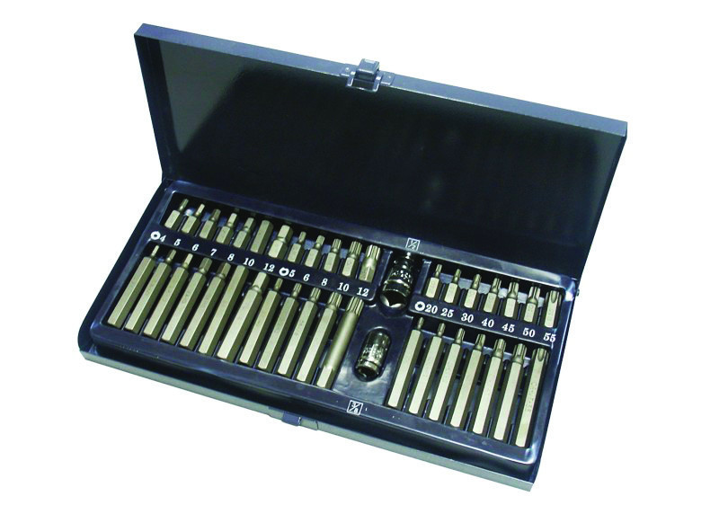 Caixa 38 casquilhos, Torx / Xzn, 2 adaptadoresArray