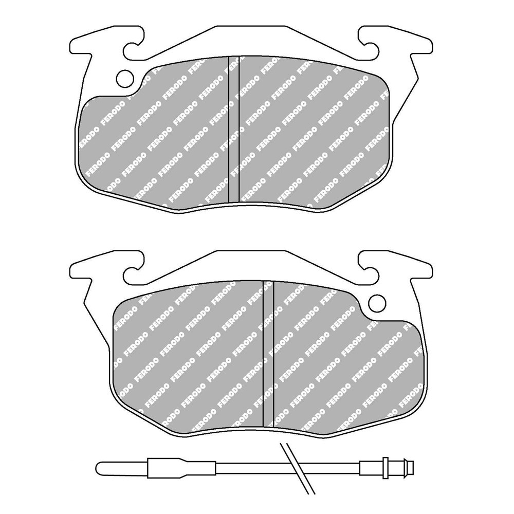 Pastillas de freno Ferodo DS Performance trasero para CITROEN AX 11 4x4 06.91 - 07.92 pinza ATEArray