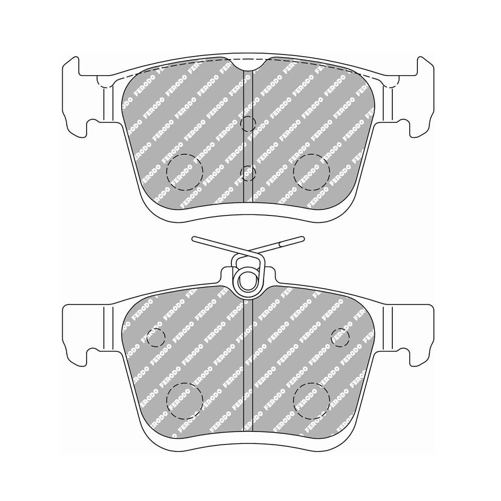 Pastillas de freno Ferodo DS Performance trasero para AUDI A3 1.0 TFSI 07.16 -  pinza ATEArray