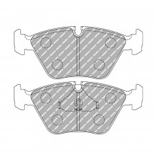 Pastillas de freno Ferodo DS Performance trasero para BMW M3 M3 3.0 08.94 - 09.95 pinza ATE