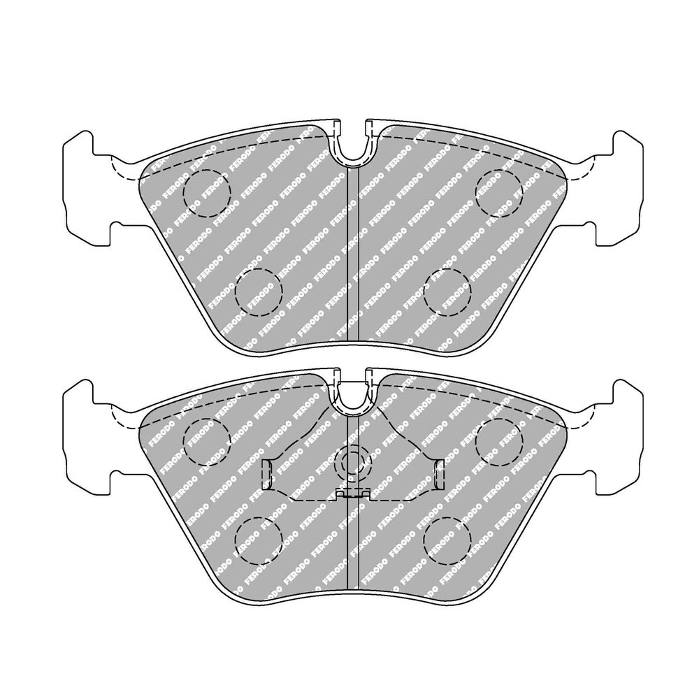 Pastilhas de travão traseiras Ferodo DS Performance para BMW M3 M3 3.0 08.94 - 09.95 caliper ATEArray