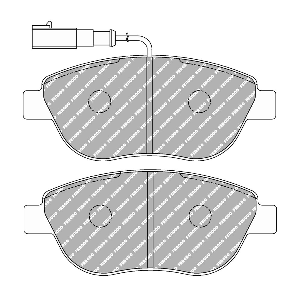 Pastillas de freno Ferodo DS Performance trasero para FIAT DOBLO 1.3 D Multijet 10.05 -  pinza BOSCHArray