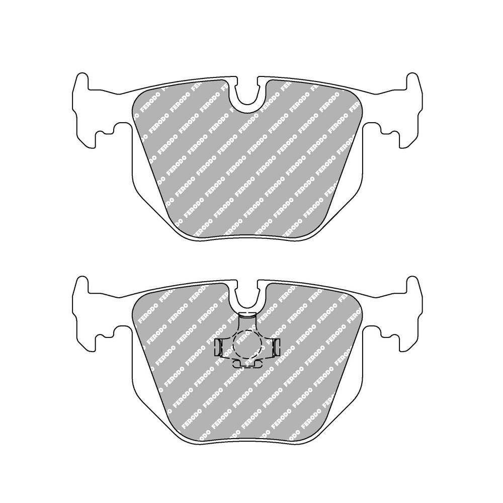 Pastilhas de travão traseiras Ferodo DS Performance para BMW M3 M3 3.2 10.95 - 04.99 pinça ATEArray