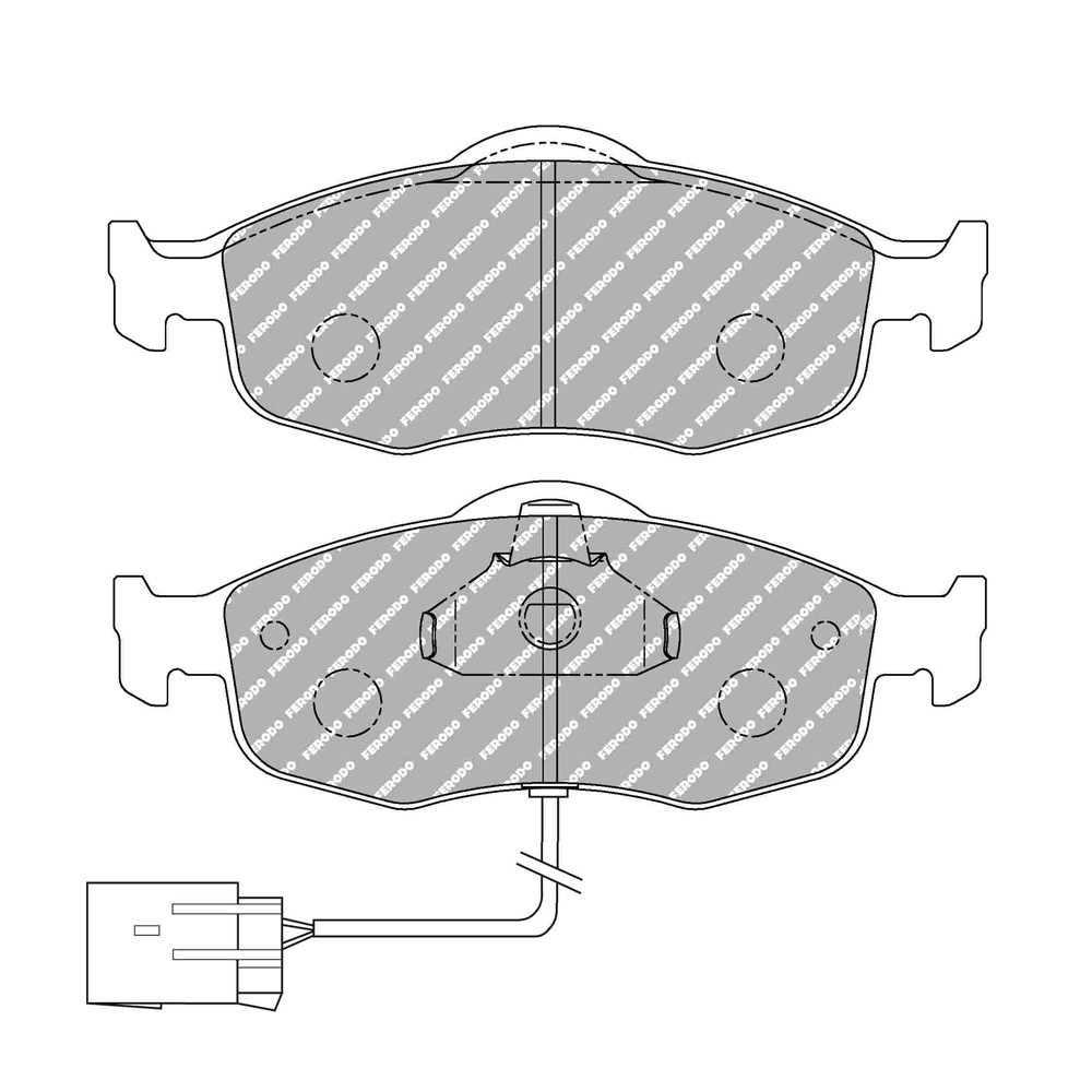 Pastilhas de travão traseiras Ferodo DS Performance para FORD Cougar 2.0 16V 08.98 - 12.01 ATEArray