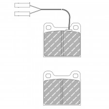 Pastilhas de travão traseiras Ferodo DS Performance para ALFA ROMEO 6 02. maio 01.79 - 01.87 pinça ATE